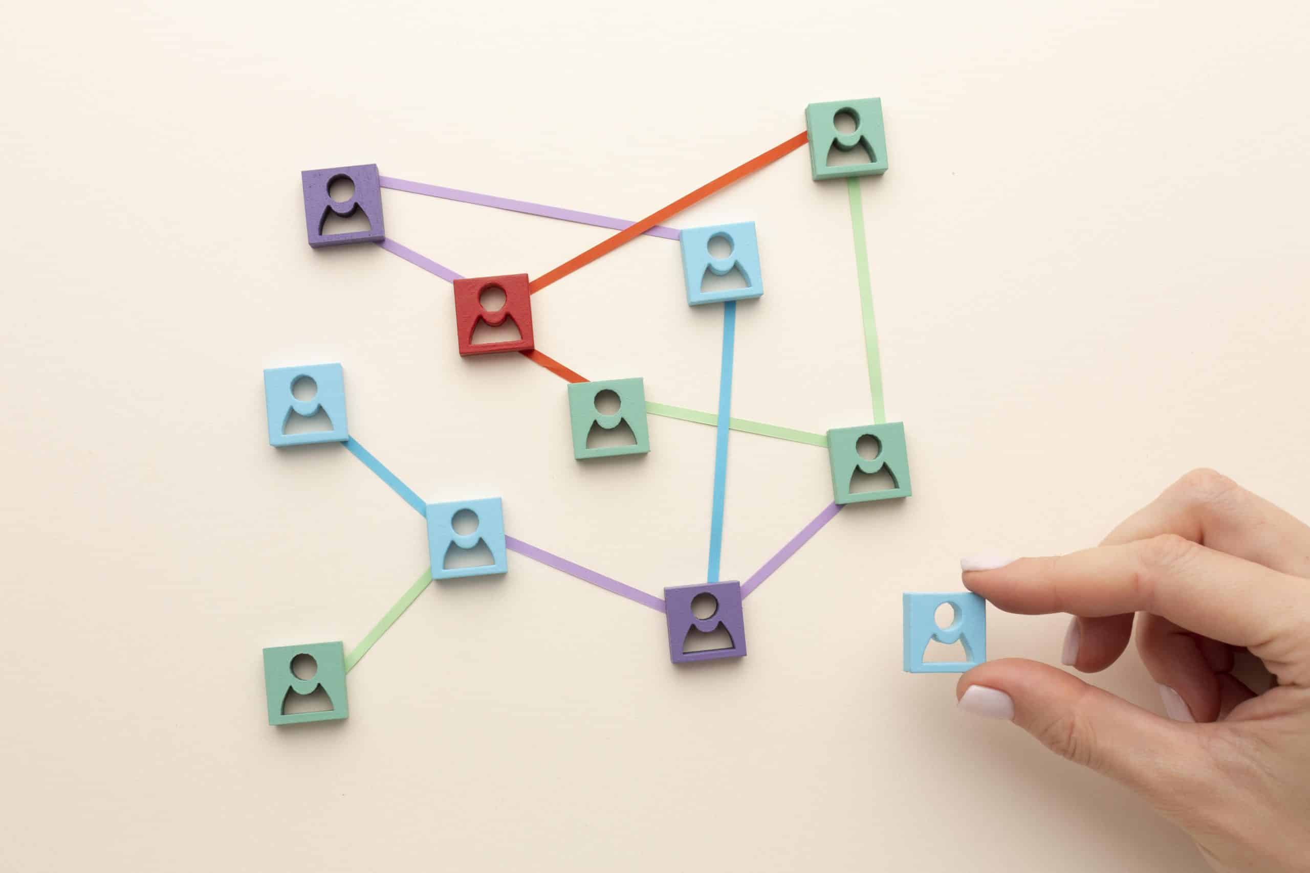 Networking Concept Still Life Arrangement Scaled 